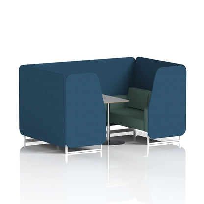 Brixworth Booth in Two Tone - 4 Seater with Grey Table