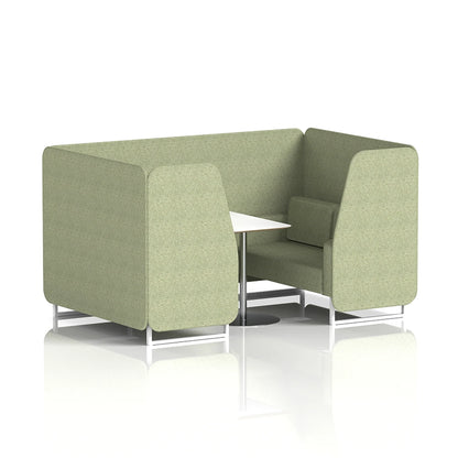 Brixworth Booth in Single Tone - 4 Seater with White Table