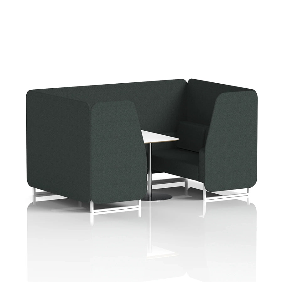 Brixworth Booth in Single Tone - 4 Seater with White Table
