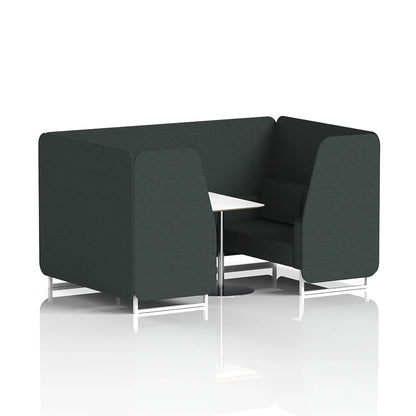Brixworth Booth in Single Tone - 4 Seater with White Table