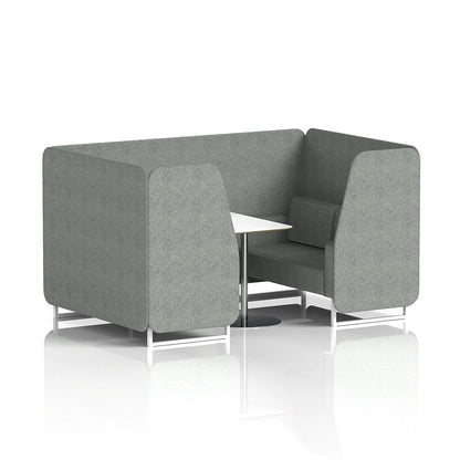 Brixworth Booth in Single Tone - 4 Seater with White Table