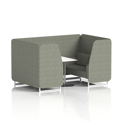 Brixworth Booth in Single Tone - 4 Seater with White Table