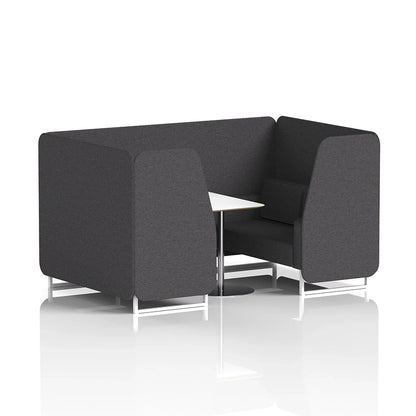 Brixworth Booth in Single Tone - 4 Seater with White Table