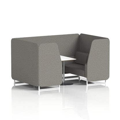 Brixworth Booth in Single Tone - 4 Seater with White Table