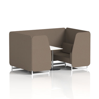 Brixworth Booth in Single Tone - 4 Seater with White Table