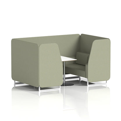 Brixworth Booth in Single Tone - 4 Seater with White Table