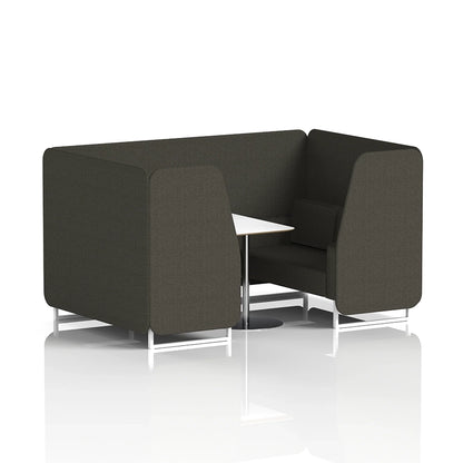 Brixworth Booth in Single Tone - 4 Seater with White Table