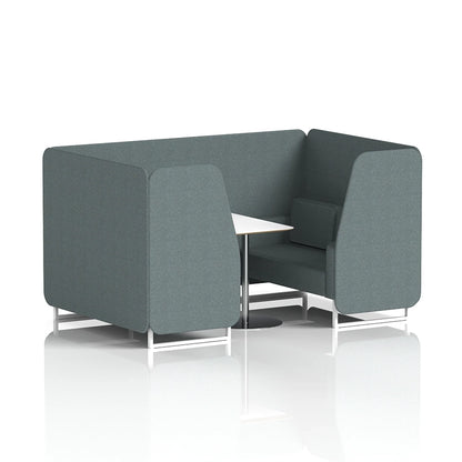 Brixworth Booth in Single Tone - 4 Seater with White Table