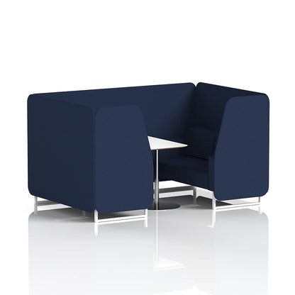 Brixworth Booth in Single Tone - 4 Seater with White Table