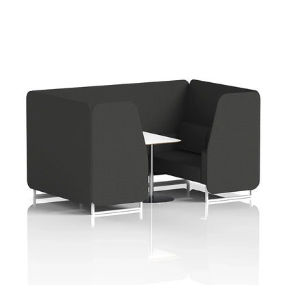 Brixworth Booth in Single Tone - 4 Seater with White Table