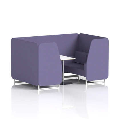 Brixworth Booth in Single Tone - 4 Seater with White Table