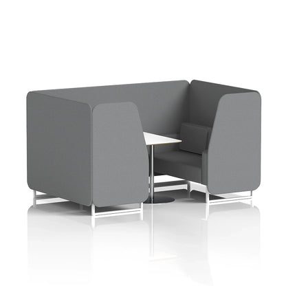 Brixworth Booth in Single Tone - 4 Seater with White Table