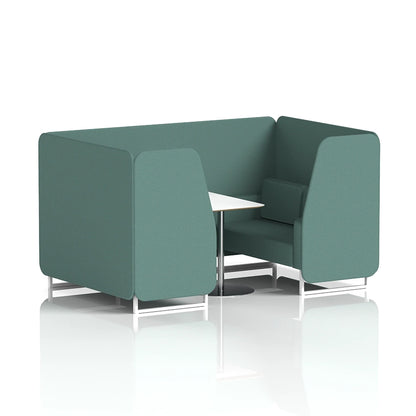 Brixworth Booth in Single Tone - 4 Seater with White Table