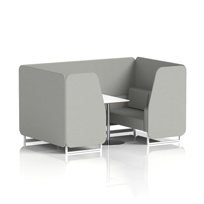 Brixworth Booth in Single Tone - 4 Seater with White Table
