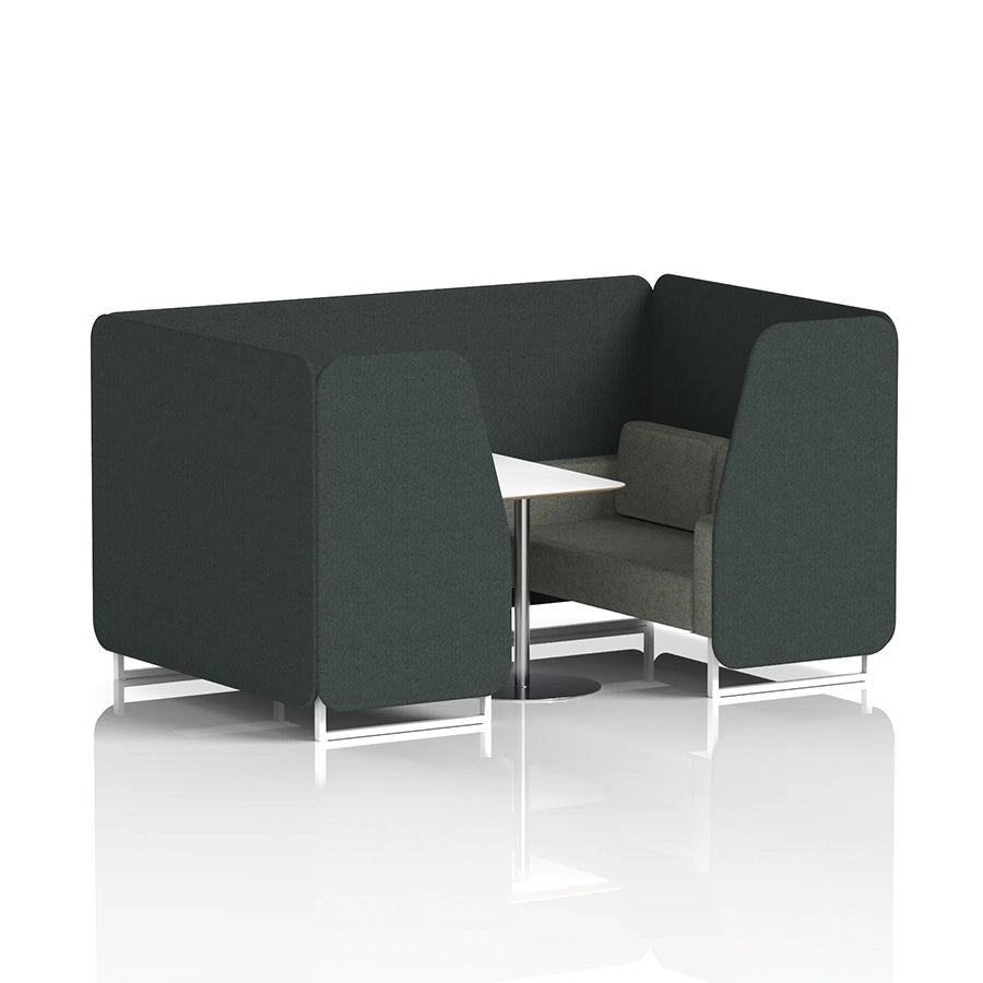 Brixworth Booth in Two Tone - 4 Seater with White Table
