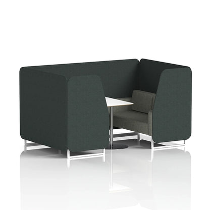 Brixworth Booth in Two Tone - 4 Seater with White Table
