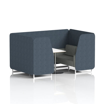 Brixworth Booth in Two Tone - 4 Seater with White Table