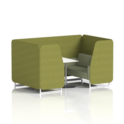 Brixworth Booth in Two Tone - 4 Seater with White Table