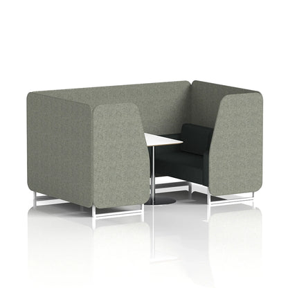 Brixworth Booth in Two Tone - 4 Seater with White Table
