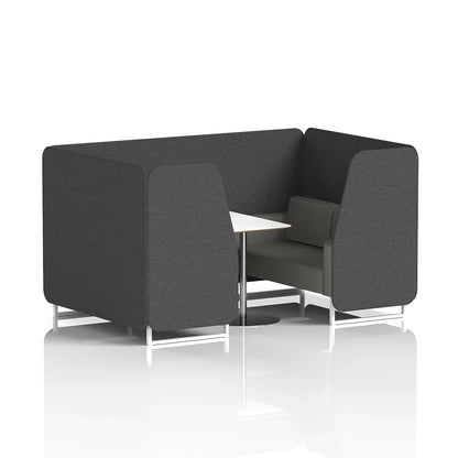 Brixworth Booth in Two Tone - 4 Seater with White Table