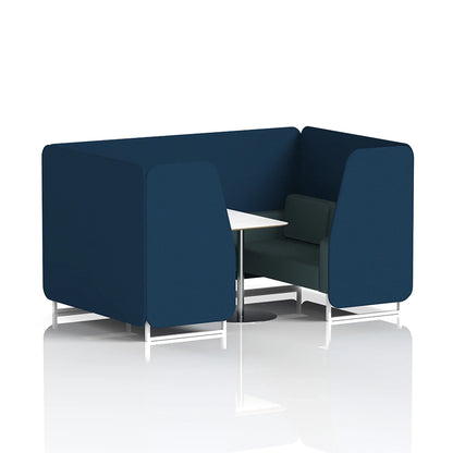 Brixworth Booth in Two Tone - 4 Seater with White Table