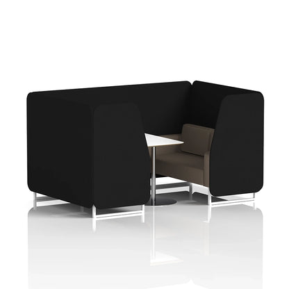 Brixworth Booth in Two Tone - 4 Seater with White Table