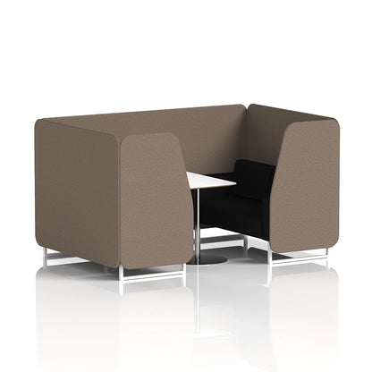 Brixworth Booth in Two Tone - 4 Seater with White Table