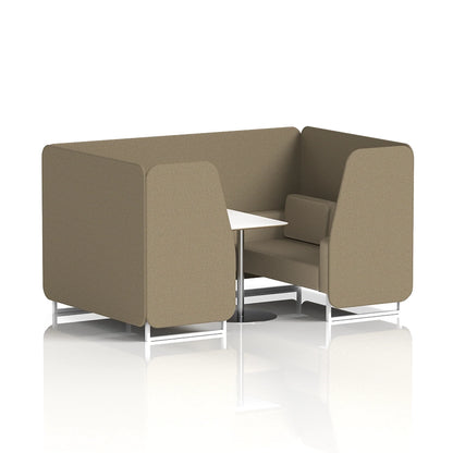 Brixworth Booth in Two Tone - 4 Seater with White Table