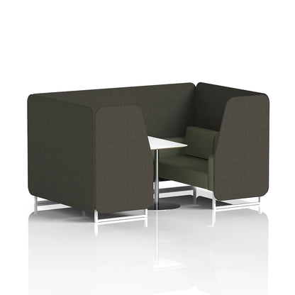 Brixworth Booth in Two Tone - 4 Seater with White Table