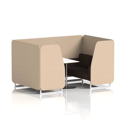 Brixworth Booth in Two Tone - 4 Seater with White Table
