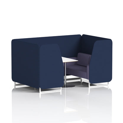 Brixworth Booth in Two Tone - 4 Seater with White Table