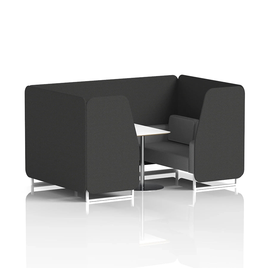 Brixworth Booth in Two Tone - 4 Seater with White Table