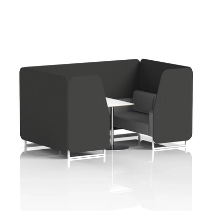 Brixworth Booth in Two Tone - 4 Seater with White Table