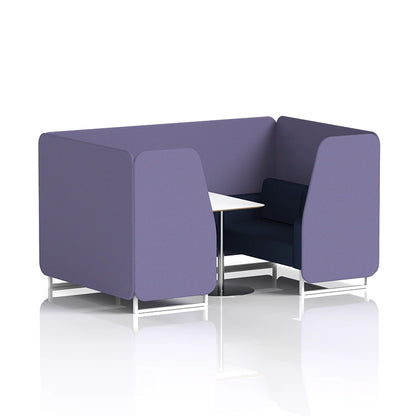 Brixworth Booth in Two Tone - 4 Seater with White Table