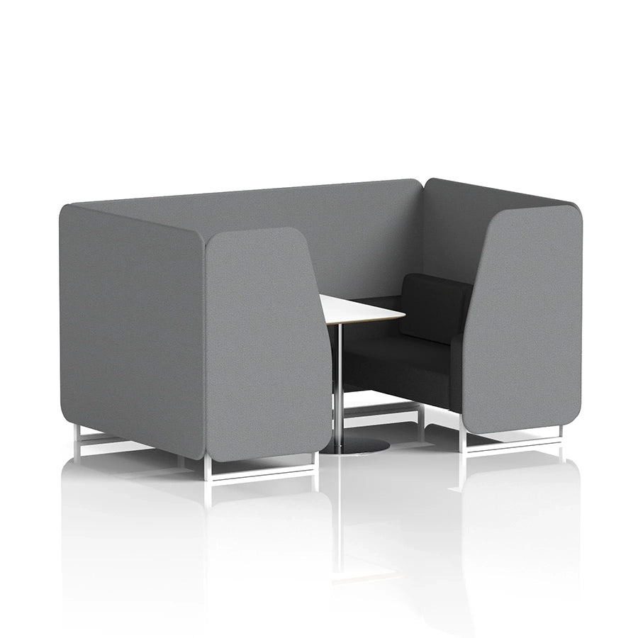 Brixworth Booth in Two Tone - 4 Seater with White Table