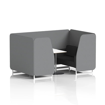 Brixworth Booth in Two Tone - 4 Seater with White Table