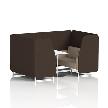 Brixworth Booth in Two Tone - 4 Seater with White Table