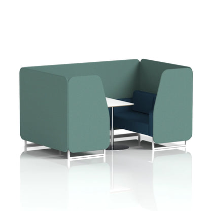 Brixworth Booth in Two Tone - 4 Seater with White Table