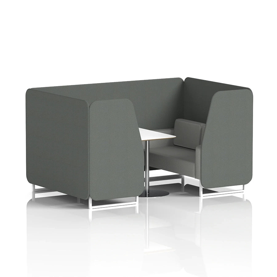 Brixworth Booth in Two Tone - 4 Seater with White Table