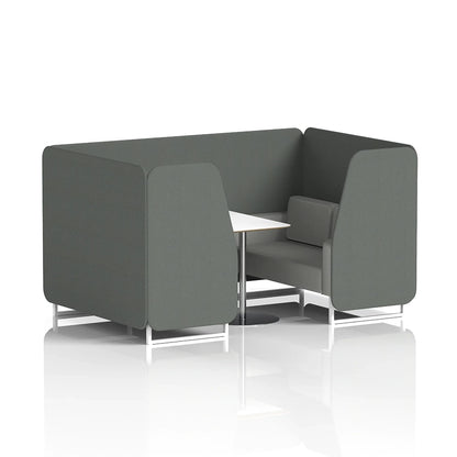 Brixworth Booth in Two Tone - 4 Seater with White Table