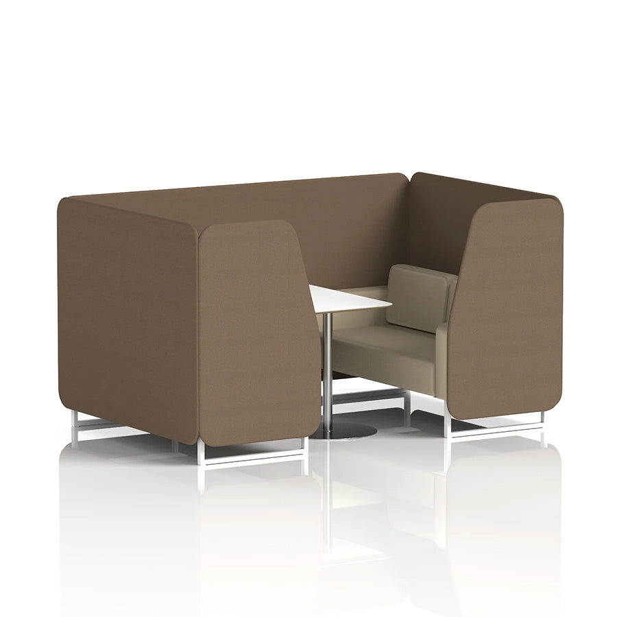 Brixworth Booth in Two Tone - 4 Seater with White Table