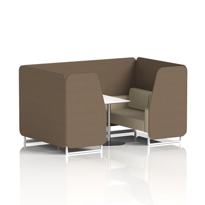 Brixworth Booth in Two Tone - 4 Seater with White Table