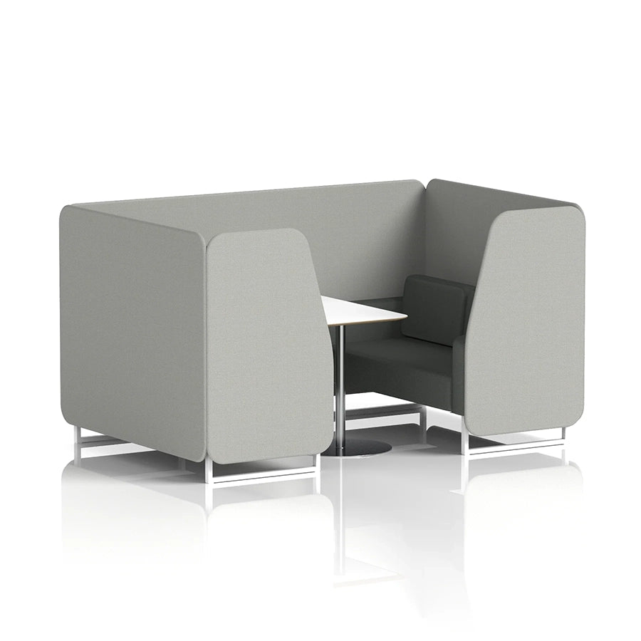 Brixworth Booth in Two Tone - 4 Seater with White Table