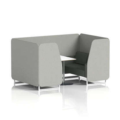 Brixworth Booth in Two Tone - 4 Seater with White Table
