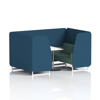 Brixworth Booth in Two Tone - 4 Seater with White Table