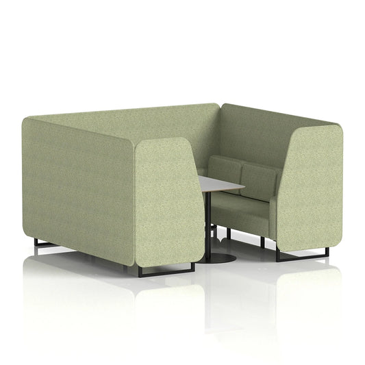 Brixworth Booth in Single Tone - 6 Seater with Grey Table