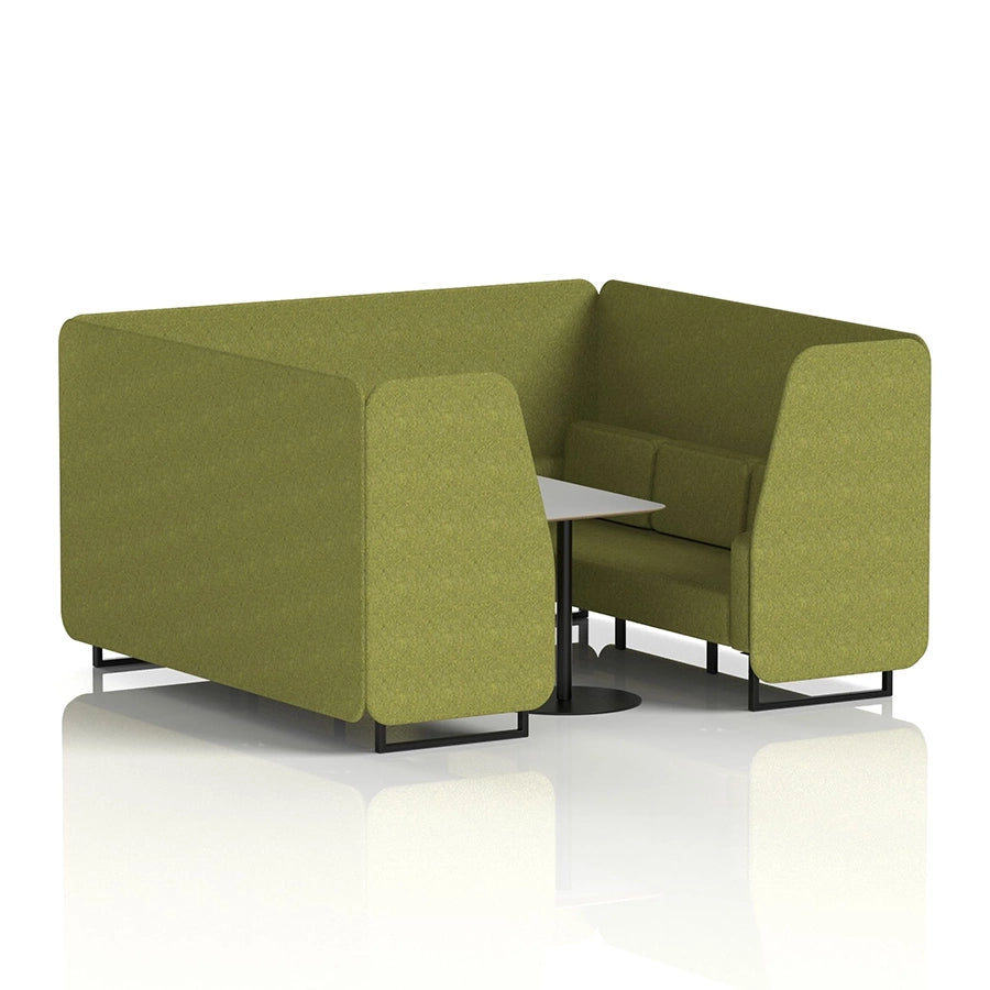 Brixworth Booth in Single Tone - 6 Seater with Grey Table