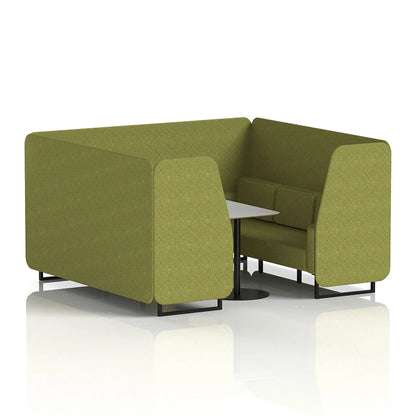 Brixworth Booth in Single Tone - 6 Seater with Grey Table