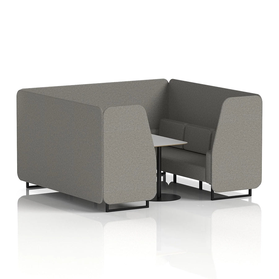 Brixworth Booth in Single Tone - 6 Seater with Grey Table
