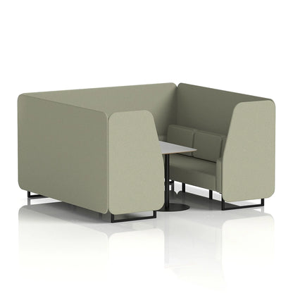Brixworth Booth in Single Tone - 6 Seater with Grey Table